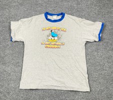 VTG Disney Donald Duck Mad Print Ringer T-Shirt Adult Large Mickey Phiharmagic