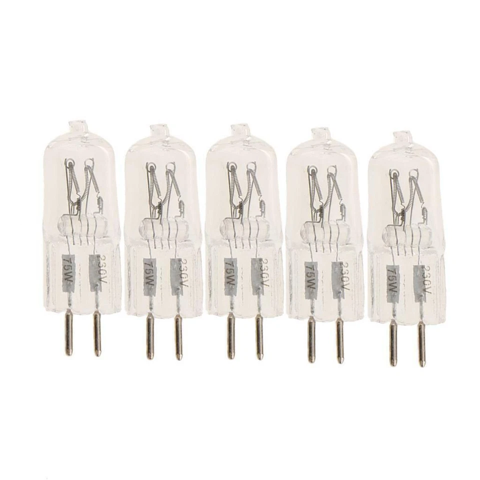 5x Halogen Bulb G4 230V 75W Warm White Lamp Dimmable G5.3 Pen Base Lamp - Image 2 of 4