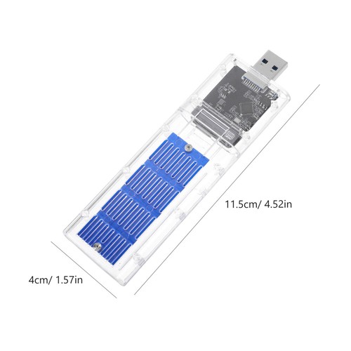 USB 3. 0 Gen 1 SSD Box Kunststoff SSD Gehäuse USB Stecker SSD Box - Bild 7 von 12