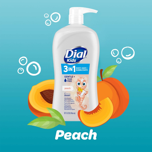Dial Kids All in One Hair, Body Wash and Bubble Bath, Tear Free and Gentle on Sk - 第 4/11 張圖片