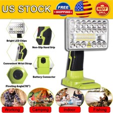 2000LM LED Work light Flashlight for Ryobi 18V Battery Cordless Emergency Light