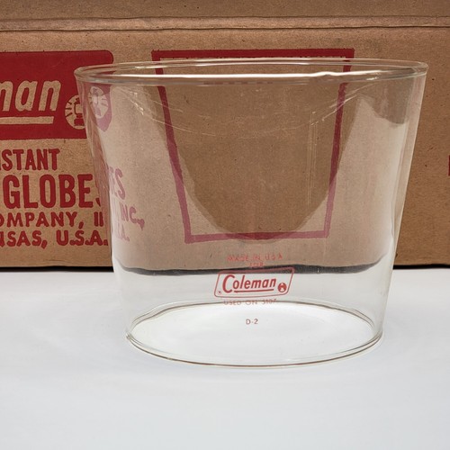 NOS - (1) Coleman 5107 Tapered Lantern Globe Red Logo USA Made - For 5152 ALSO - Picture 7 of 24