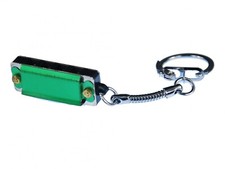 Mini Harmonica Keychain Miniblings Charm Playable Metal Green