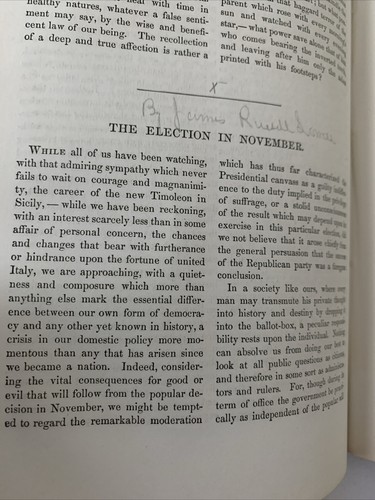1860 Atlantic Monthly Bound Volume 6 Lincoln's Election & Darwin Origin Species - Picture 14 of 18