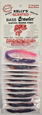 Kelly's® Weedless Bass Crawler Purple/Firetail 12PK Scented 2 Hook Pre-Rigged 