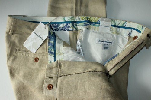 Tommy Bahama Pants Mahalo Bay Flat Front Stone Khaki New 32x34 32 Waist - Picture 9 of 11