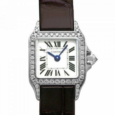 CARTIER Santos GalbeeSM YG bezel white Dial Automatic Ladies Watch_960641 Cartier Santos - 24 mm, White Gold for sale | eBay main image 4