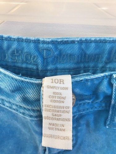 Girl Clothes JUSTICE Aqua Blue Cute Summer Cotton Shorts Pants Size 10 10R - Picture 8 of 9