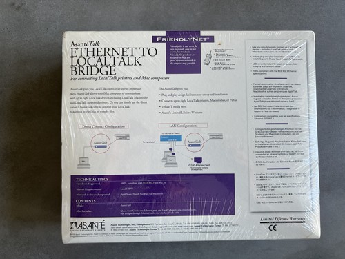 Asante Ethernet to Local Talk Bridge + NEU + OVP + not opened - Bild 2 von 5