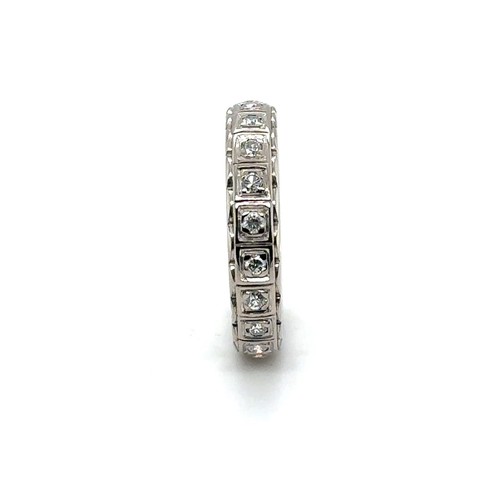 18K 750 White Gold Memory 0,60 Ct Diamond Ring Unikat RG 59 Diamant Vollmemory - Bild 9 von 24