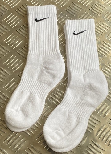 Nike Everyday White Cushioned Cotton Socks Small Junior Children Woman Kids 2-5 - Picture 4 of 5