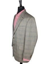 Jos. A. Bank Mens Multicolor Tweed Glen Plaid Sport Coat Blazer Jacket Size 42L