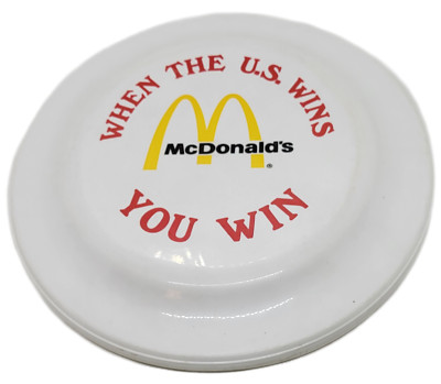 McDonald's 1984 Olympics When The U.S. Wins You Win 9'' Frisbee