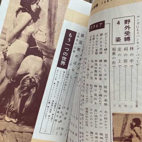 FUZOKUKITAN Rare Japanese Magazine 1961 Photos Artwork Text Kinbaku - Picture 3 of 12