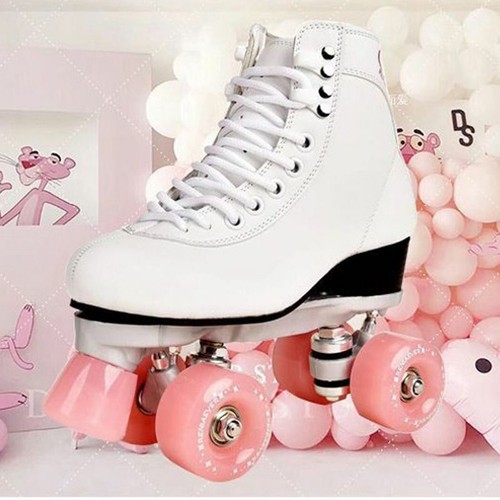 Nuevo Estilo Adulto Doble Fila Patines Patines Cuatro Ruedas Mujeres Niñas Zapatos Patinaje eBay