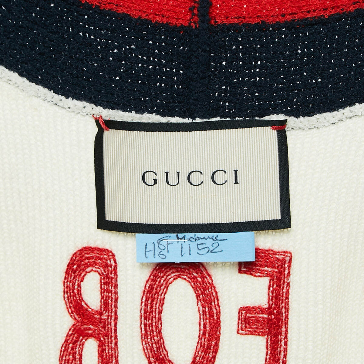 Gucci Cream Web Blind For Love Cotton Terry Tiger Gucci Cream Web Blind For Love Cotton Terry Tiger