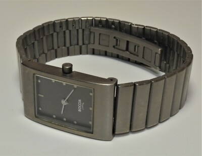 Boccia Titanium Unisex 34x21 mm watch original titanium bracelet runs new batt