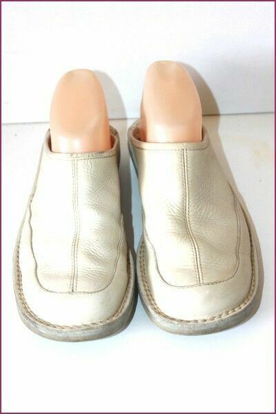 ARCUS Mules Cuir Blanc cassé T 38 BE