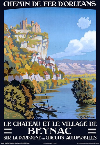 Repro affiche vintage Rocamadour et Montvaleny - acheter Repro affiche