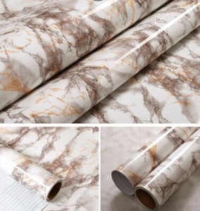 Self Adhesive Marble Vinyl Waterproof Film Wallpaper Kitchen Cabinet Furniture Ebay