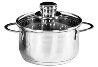 Karl KrÜGer Fleischtopf Saturn Mit Glasdeckel 1,6 L Ø14Cm Edelstahl