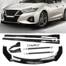 Front Bumper Lip Splitter Spoiler Side Skirt Strut Rod For Sentra Altima Maxima