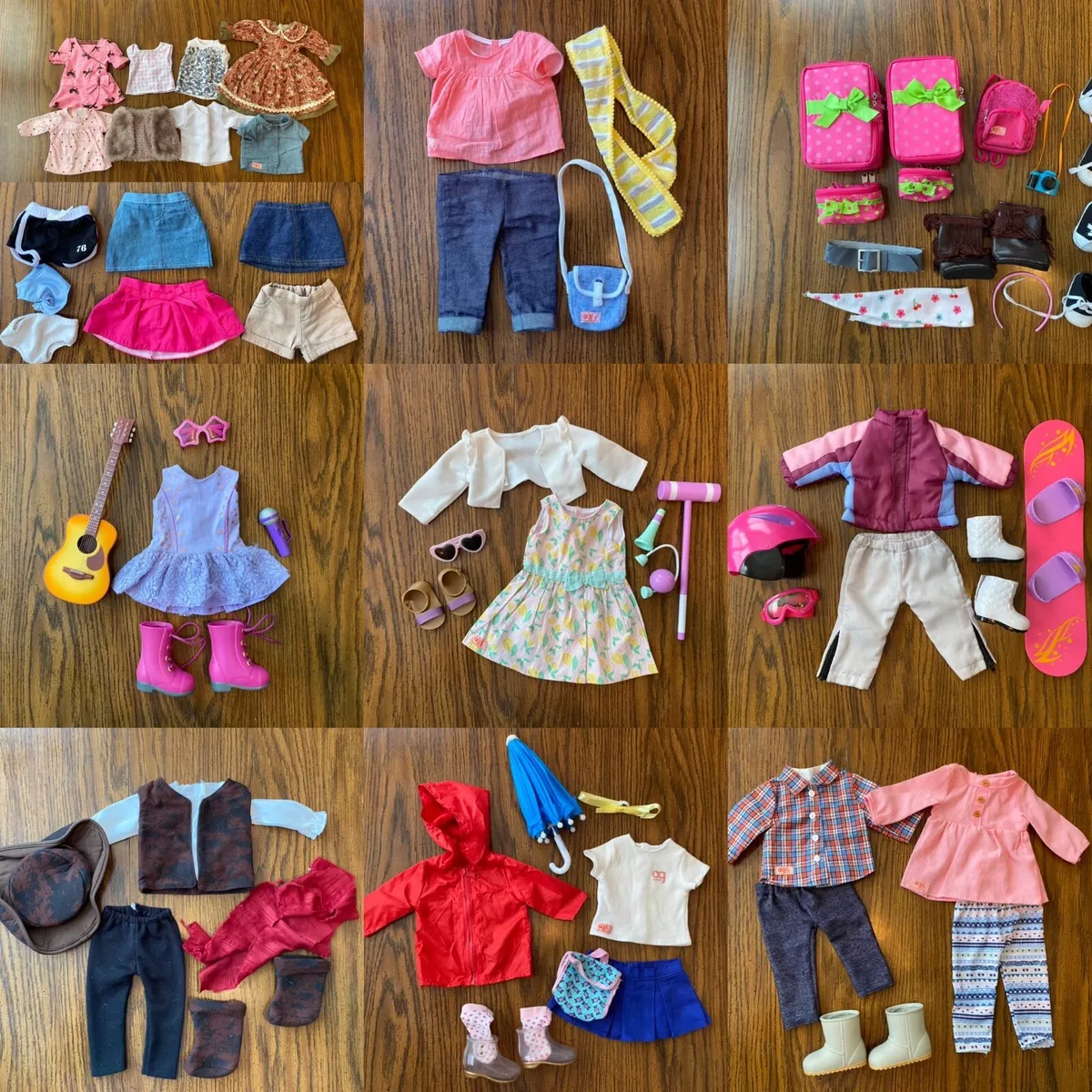 LOT Our Generation 18” DOLL Clothes - Outfits Shoes Costume - fits American  Girl