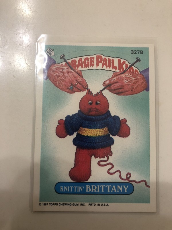 1987 Garbage Pail Kids Trading Cards #327b Knittin' Brittany