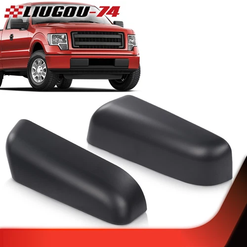 Fit For 2009-2014 Ford F150 Left & Right Side Mirror Covers Primed Black 1Pair