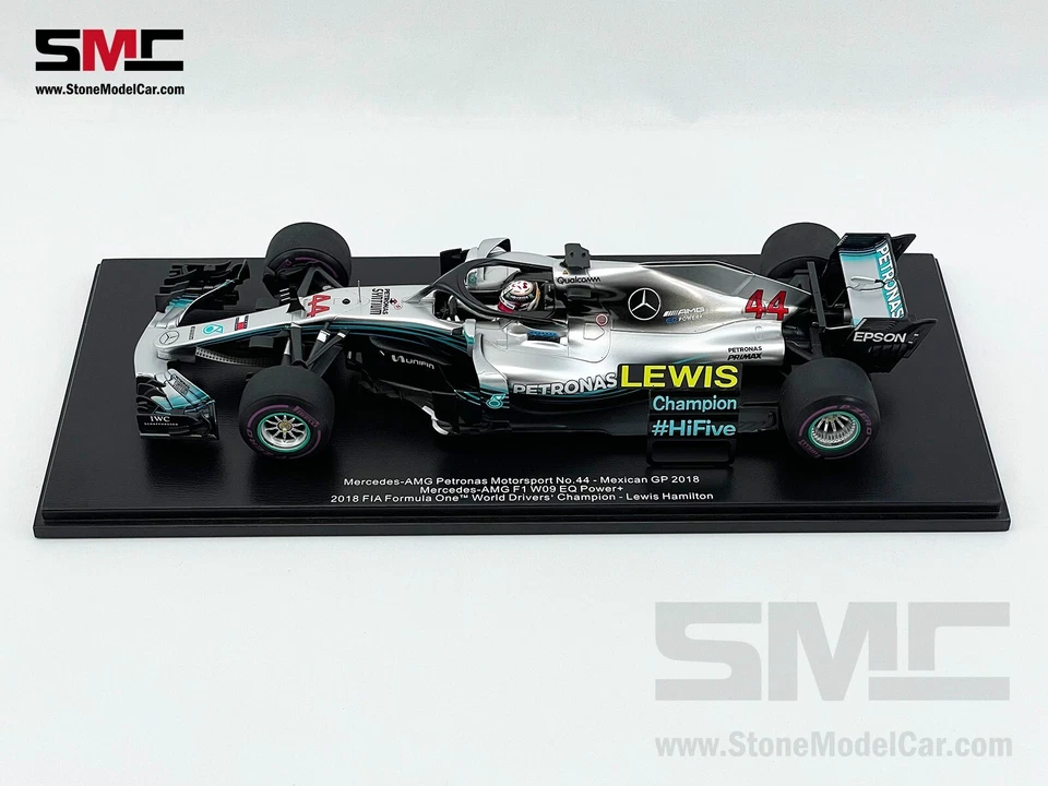 Mercedes F1 W09 #44 Lewis Hamilton Mexico GP 2018 5x World Champion 1:18 Spark - Image 3 of 4