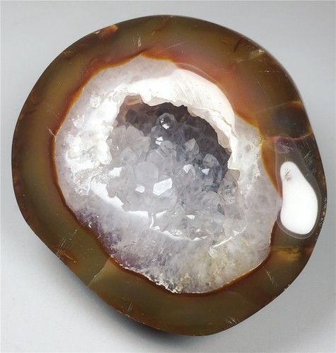 449g Unique Polished Red Orange CARNELIAN AGATE Geode Crystal Stone-Madagascar - Picture 8 of 12