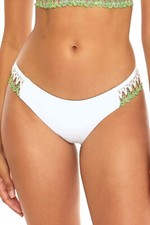 Becca Women's Layla Crochet-Trim White Hipster Bikini Bottoms L36723 Size XL