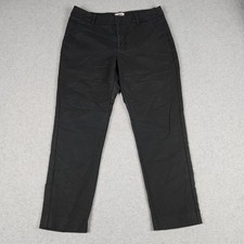 Merona Trousers Pants Womens 8 Black Cotton Career Stretch Classic Straight Leg