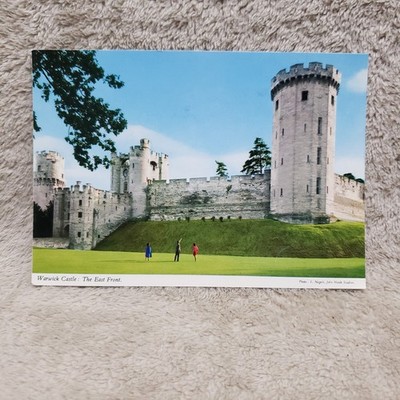 Vintage Scalloped Postcard Warwick Castle East Front Ireland John Hinde Original