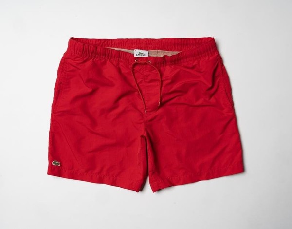 Men Lacoste Shorts Red Nylon 32 / M / 46
