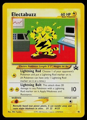 Pokemon Card - Electabuzz Wizards Black Star Promos 46 Promo
