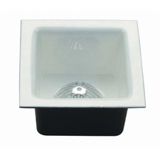 PROFLO PF906M White 12" X 12" Enameled Floor Sink With Strainer