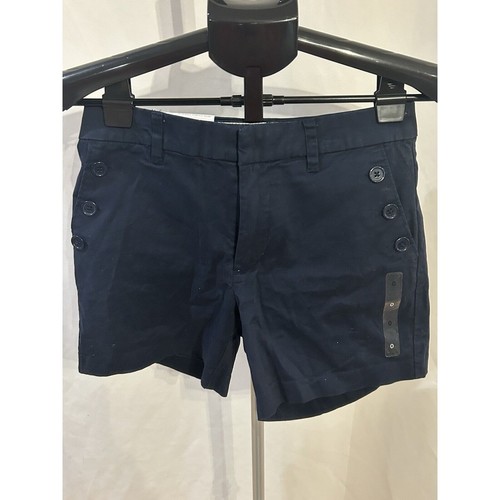NWT Tommy Hilfiger The Flex Navy Blue Classic Stretch Shorts Women's size 0