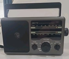 MD-T16. AM/FM Portable Radio Battery Operated Radio by 4X D Cell Or AC Power.