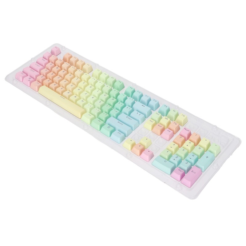 104Pcs Custom Keycaps Translucent Fadeless Gradient Color Ergonomic Design Matte