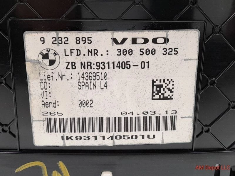 BMW 335i 328i 320i F30 F31 2013 cuadro de instrumentos Sport Lione HUD 62109436313 Foto 4 de 4