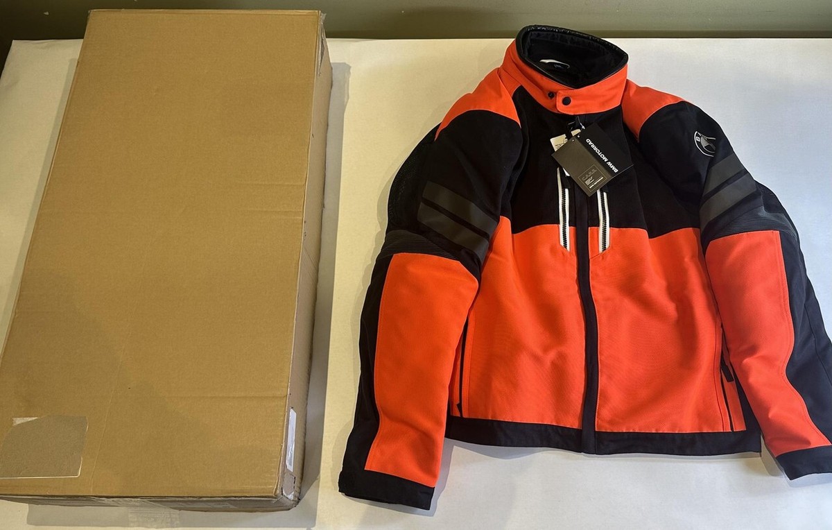 BMW MOTORRAD JACK BAVELLA HERREN NEON ORANGE AND BLACK MOTORCYCLE