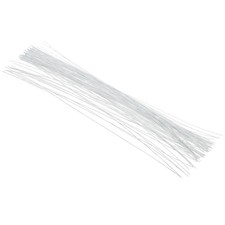 26 Spurweite 14" Blumenstiel Draht 200Stk Papier Gewickelt Eisen Stiel Wei&szlig;