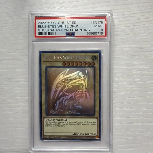 Yu-Gi-Oh Blue-Eyes White Dragon Ghost Rare Card GFP2-EN175 PSA 9