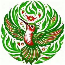 30 Custom Christmas Inspired Hummingbird Personalized Address Labels