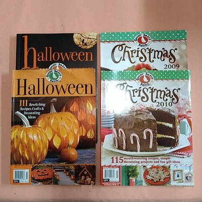 Gooseberry Patch Halloween Christmas Specials 2009 & 2010 Lot Of 4 Craft ,Recipe