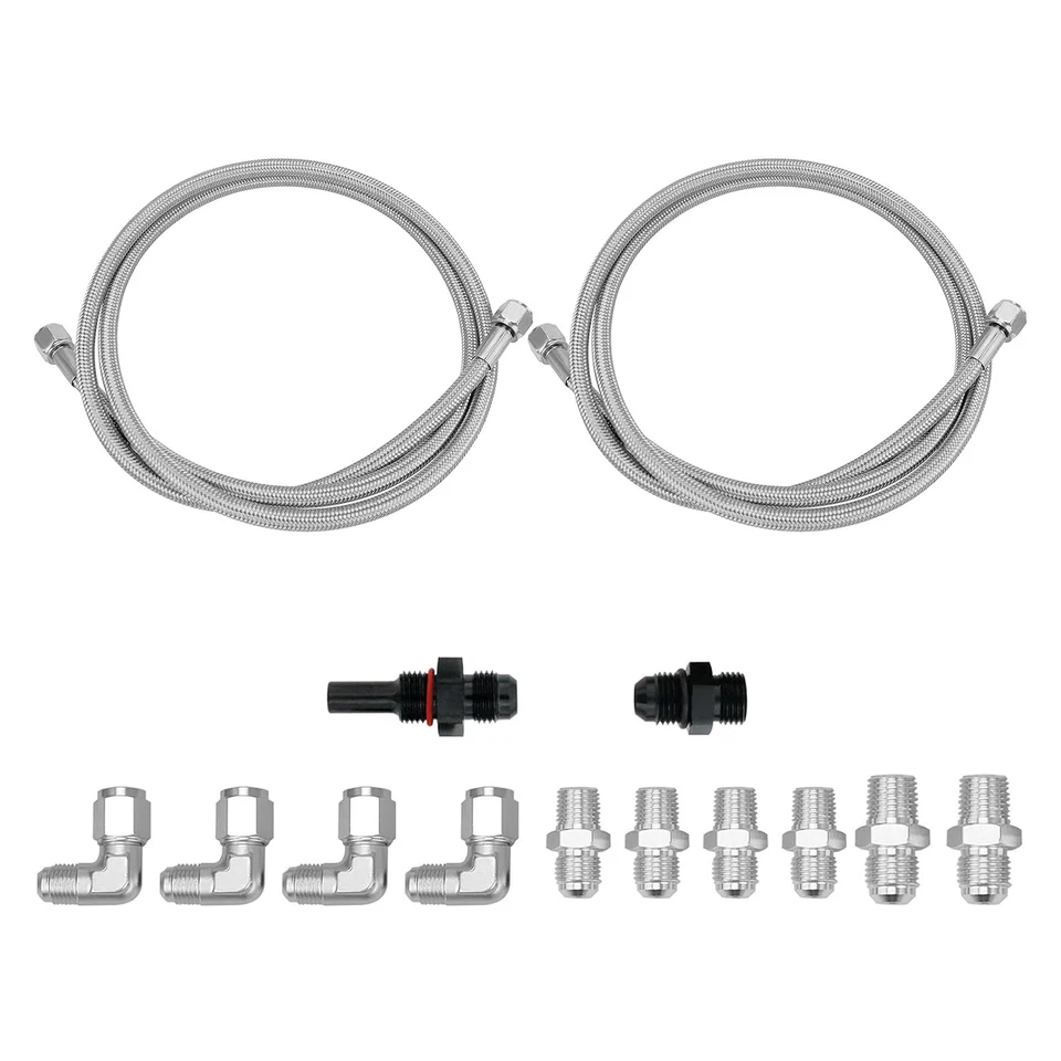 70" SS Braided Transmission Cooler Hose Line For Turbo 700R4-4L60-4L60E - 4L65E Foto 3 de 4