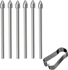 6 PCS Metal Nibs/Tips Replacement for Samsung Galaxy Tab S10 /S10 Silver