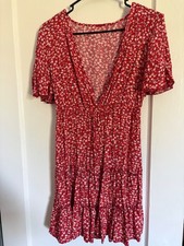 red floral dress for women