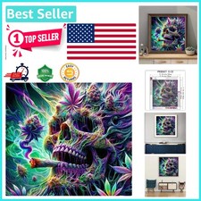 Full Drill 5D Skull Diamond Art Kit - Complete Craft Set for Adults, 12x12